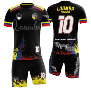 Camiseta Negra tricolor